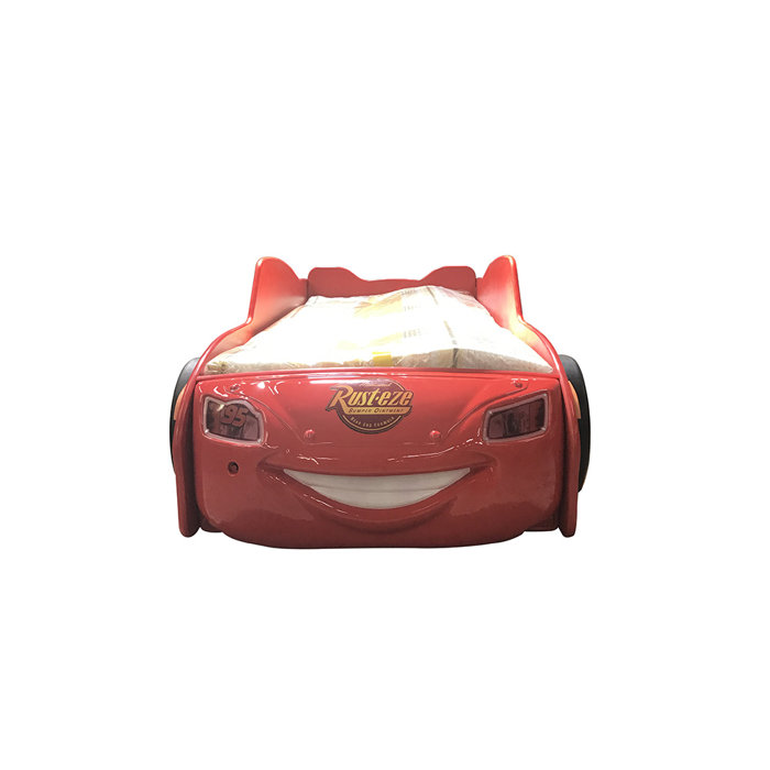 MaximaHouse Lightning McQueen Racing Twin Car Bed with Mattress | Wayfair